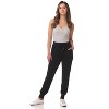 Rekucci Women’s Soft Knit Loungewear Jogger Pants with Pockets – Mid-Rise, Drawstring Waist, Cozy Slim-Relaxed Fit - 2 of 4