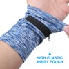 Unique Bargains Running Jogging Hiking Cycling Yoga Sports Sweatband Wrist Pouches 2 Pcs Black - 4 of 4