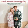 Tirrinia Oversized Wearable Blanket Hoodied Sweatshirt for Woman Men, Cozy Fleece Lined Plush Pullover, Warm Gift Wife Woman, One Size Fits All - 3 of 4