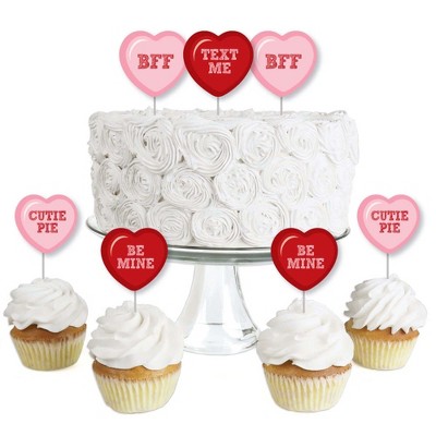 Valentines Day Banner Cake Toppers Love Cake XOXO Cake Dessert Table Decor Be Mine Cake Bunting Valentine's Day Party Decoration