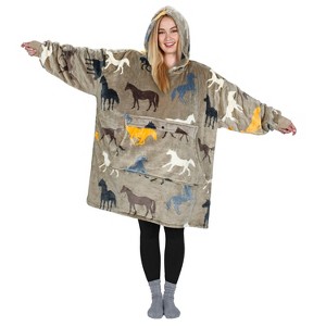 Catalonia Women's Oversized Hoodie Sweatshirt, Casual Pullover Sweater with front Pocket, Valentine’s Day Gift for Her - 1 of 4