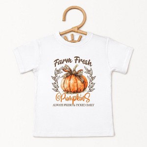 The Juniper Shop Coquette Farm Fresh Pumpkin Toddler Short Sleeve Tee - 1 of 3