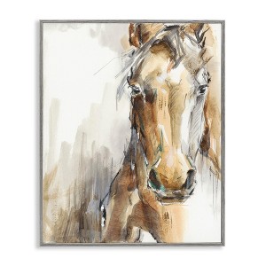 Stupell Industries Abstract Brown Horse Portrait Framed Giclee Art - 1 of 4