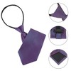 Allegra K Men's Pre Tied Formal Casual Zipper Solid Color Adjustable 8cm-wide Tie - 3 of 4
