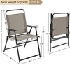Yaheetech Set of 4 Outdoor Foldable Dining Chairs with Backrest and Armrests - 3 of 4