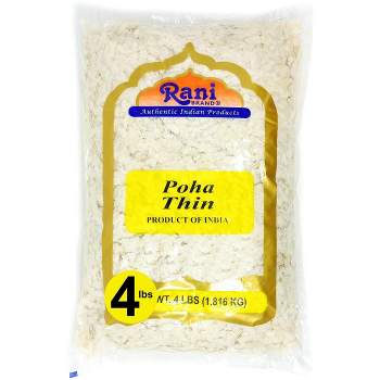 Poha Thin (Flattened Rice) - 64oz (4lbs) 1.81kg  - Rani Brand Authentic Indian Products