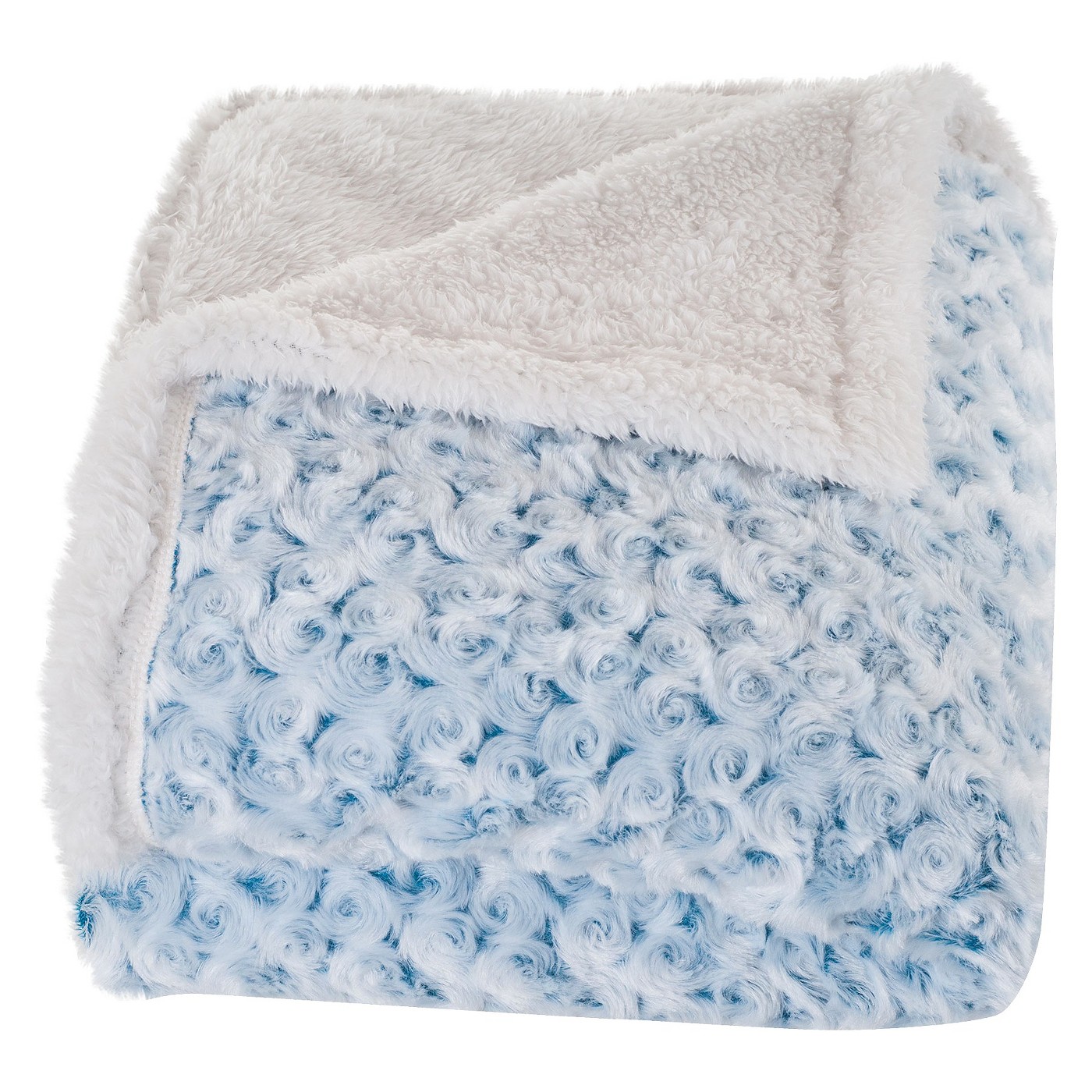 Plush Flower Fleece Sherpa Backed Throw - Yorkshire Home - image 1 of 4