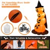 Tangkula 7 FT Halloween Inflatable Pumpkin Combo Blow up Pumpkins w/ Witch's Hat with Build-in LED Lights & Blower - 4 of 4