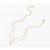 Hollywood Sensation Moon and Star Layered Necklace 14.5 Inches Gold - 3 of 4
