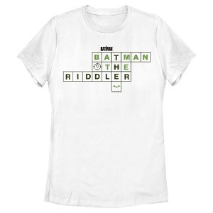 Women's The Batman Riddler Crossword Puzzle T-Shirt - 1 of 4