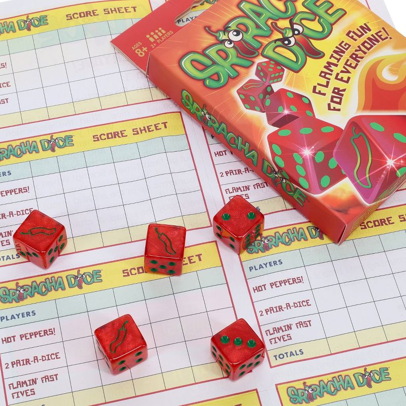 TDC Games Sriracha Dice Game - Flaming Fun for Everyone, Great for Party Favors, Family Games, Stocking Stuffer, Bar Games, Travel Games, 3 of 9