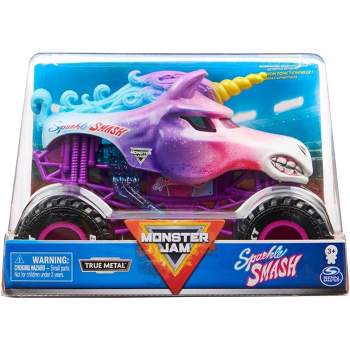 Monster Jam, Official Sparkle Smash Monster Truck, Collector Die-Cast Vehicle, 1:24 Scale