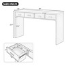 LOVMOR Modern Minimalist Console Table with Open Tabletop and Four Drawers with Metal Handles for Entry Way, Living Room and Dining Room - 4 of 4