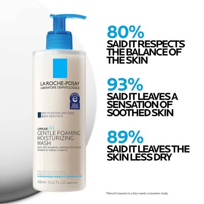 La Roche Posay Lipikar AP+ Face Wash - 13.52 fl oz: Moisturizing, Paraben-Free, For Sensitive, Very Dry Skin