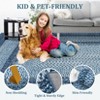 10x13 Braided Boho Area Rug, Large Non-Slip Washable Farmhouse Rug with Geometric Border - 4 of 4