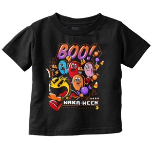 PACMAN Halloween Ghosts Boo Waka-Ween Toddler Baby Graphic T Shirt Brisco Brands - 1 of 4
