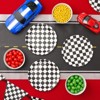 Blue Panda 80 Pack Race Car Checkered Flag Paper Plates for Boys Racing Birthday Party Supplies (9 x 9 In) - image 2 of 4