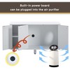 Litter Box Enclosure, Cat Litter Box Furniture with Hidden Plug, 3 Doors,Indoor Cat Washroom Storage Bench Side Table Cat House, Enclused Litter Box - 2 of 4