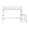 NicBex Twin Size Loft Bed Wooden Bed Frame with Platform, Ladder and Full Length Guardrail, No Box Spring Required, Space saving - 3 of 4