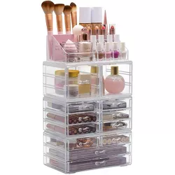 Sorbus Cosmetic Makeup and Jewelry Storage Case Tower Display Organizer