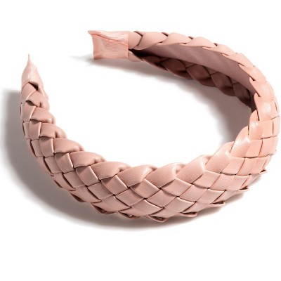 Shiraleah Woven Faux Leather Headband, Blush