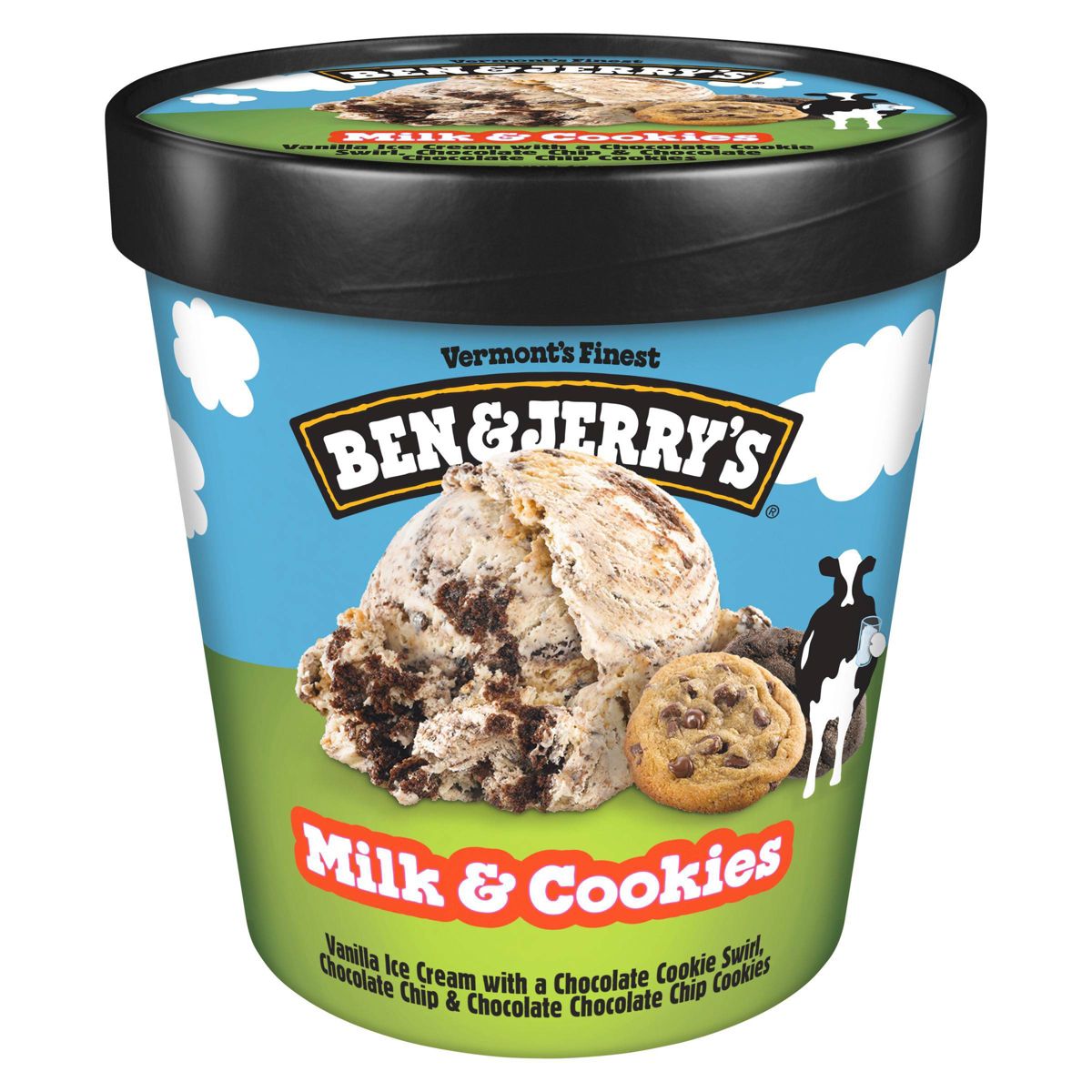 Ben & Jerry's Milk and Cookies Vanilla Ice Cream - 16 fl oz: Fair Trade Certified