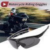 Unique Bargains Motorcycle Riding Goggles PC Tri-acetel for Outdoor Sports Dirt Bike ATV Dark Gray Lens Black Frame 1Set - 2 of 4