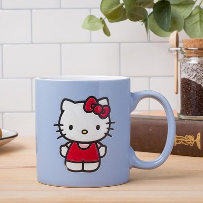 Hello Kitty Blue Ceramic 20oz Mug for Hot and Cold Beverages