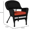HomeStock  Wicker Chair with Cushion - Set of 2 - 2 of 4