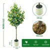 5 Ft Faux Potted Tree with Planter - Artificial Indoor Tree for Home, Office, Wedding & Christmas Decor - 2 of 4