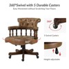 Zacharie  Chesterfield Captains Classical Genuine Leather Height-adjustable Executive Chair with Nailhead Trims  | KARAT HOME - 3 of 4