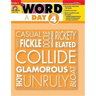 A Word a Day Grade 4 - by  Evan-Moor Educational Publishers (Paperback)