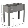 YONWAY Raised Garden Bed, Elevated Wooden Planter Box for Outdoor Plants Flowers Fruits Vegetable Herb Growing - 3 of 4