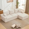 GustoWave 110" Modular Sectional Couches for Living Room, Cloud Corduroy 3-Seater Boneless Couch with Chaise, No Assembly Required - 2 of 4