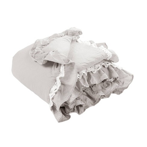 1 7/8 White Ruffled Blanket Binding Trim by the Yard