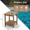 Arceso Outdoor Side Table, 2-Tier HDPS Patio End Table Weather Resistant, Morden Side Table for Patio, Pool, Porch - 2 of 4