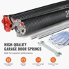 VEVOR Garage Door Torsion Springs, 16000 Cycles, Pair of 0.25 x 2 x 30inch, Garage Door Springs with Non-Slip Winding Bars, Black - 3 of 4
