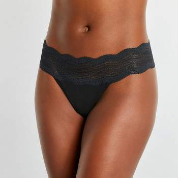 Women's Allover Lace Thong - Auden™ Black L : Target