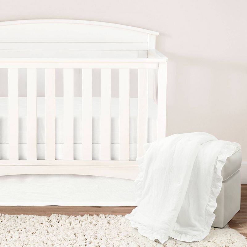 Lush D&#233;cor Crib Bedding Set Reyna Embellished Soft Baby/Toddler - White - 3pc, 1 of 8