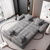 Oversized 198.43" Sparkling Chenille Tufted Modular Sectional Sofa with 8 Pillows, No Assembly and 8 PCS DIY Combination - 2 of 4