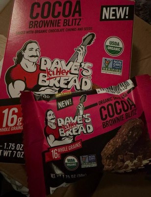 Dave's Killer Bread Organic Cocoa Brownie Blitz Bar - 12 bars