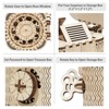 ROBOTIME Puzzle Box 3D Wooden Puzzle Model Kits, Beige, 4.9"*4"*3.4" - 2 of 4