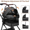 Double Pet Stroller with Detachable Carriers,Lightweight Foldable Dog Stroller&Cat Stroller - 2 of 4