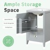 TOBILI 20" Bathroom Vanity with Sink, Bathroom Cabinet with Soft Closing Door, Storage Rack and A Drawer, Grey - 3 of 4