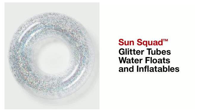 36" Inflatable Glitter Swim Tube - Sun Squad™, 2 of 5, play video