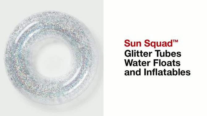 36" Inflatable Glitter Swim Tube - Sun Squad™, 2 of 5, play video