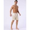 Lars Amadeus Men's Sleepwear Satin Shorts Elastic Waist Lounge Pajama Bottoms - 4 of 4