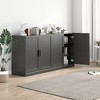62"x31"x16" Wood Accent Cabinet in Black, Storage Organizer with Adjustable Shelves for Kitchen Bedroom Entryway Living Room Dinning Room - 4 of 4