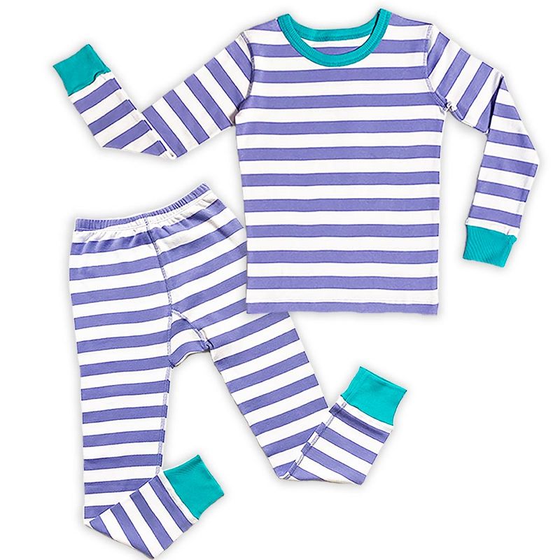 Mightly Kids' Fair Trade 100% Organic Cotton Tight Fit Pajamas Set, 1 of 7