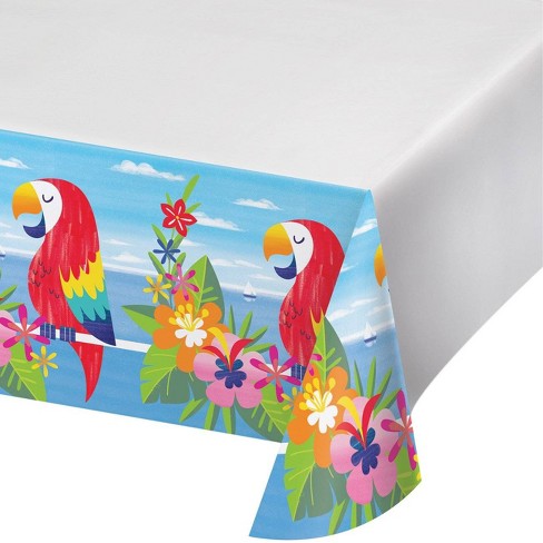 3ct Lush Luau Disposable Plastic Tablecloths Target